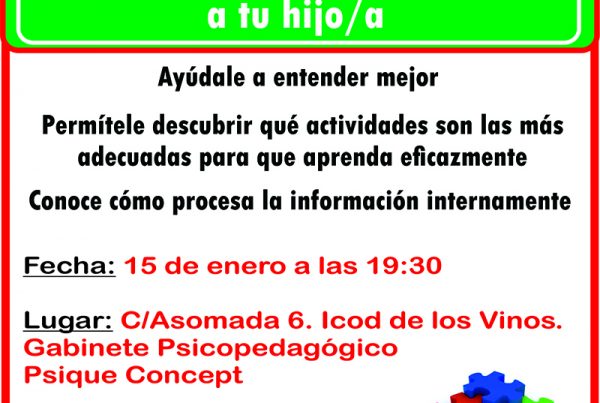 Charla Gratuita como ayudar a tus hijos en Icod de los Vinos